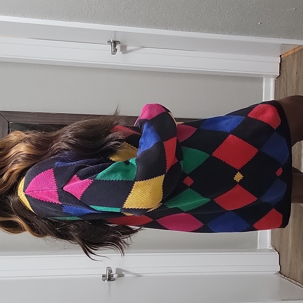 VTG| Vintage Multicolored Argyle Sweater - Picture 8 of 12